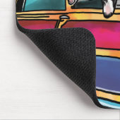 Tapis De Souris Chiens de surf de lévrier en Hawaï (Coin)