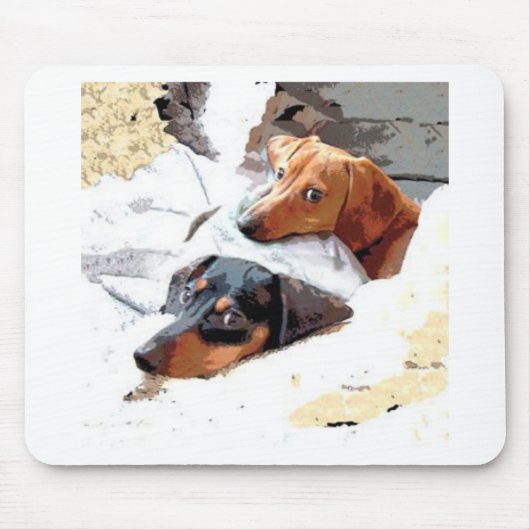 Tapis De Souris Chiens faisants une sieste (Devant)