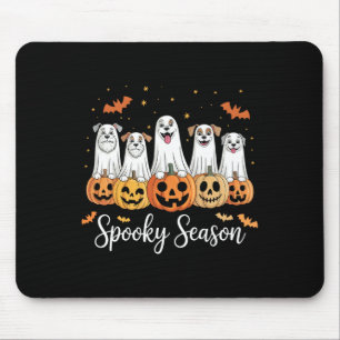 Tapis De Souris Chiens Fantômes Chiens Mignons Habillés Comme Ghos