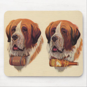 Tapis De Souris chiens jumeaux de St Bernards