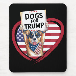 Tapis De Souris Chiens pour Trump : Patriots à la mâchoire