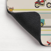 Tapis De Souris Chiens se déplaçant dans les véhicules Motif (Coin)