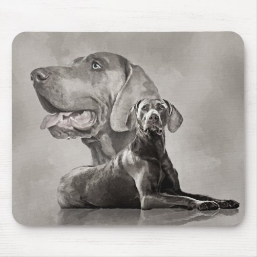 Tapis De Souris Chiens Weimaraner Collage #2 (Devant)