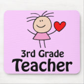 Tapis De Souris Chiffre 3ème professeur Mousepad de bâton de (Devant)