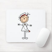 Tapis De Souris Chiffre femelle blanc cadeaux de bâton de (Avec souris)