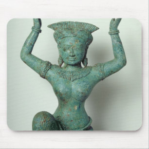 Tapis De Souris Chiffre féminin d'agenouillement employé pour