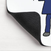 Tapis De Souris Chiffre masculin infirmière - bleu de bâton (Coin)