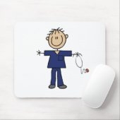 Tapis De Souris Chiffre masculin peau de bâton de milieu (Avec souris)