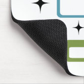 Tapis De Souris Chiffre noir du milieu du siècle (Coin)