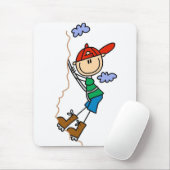 Tapis De Souris Chiffre T-shirts et cadeaux de bâton d'alpinisme (Avec souris)