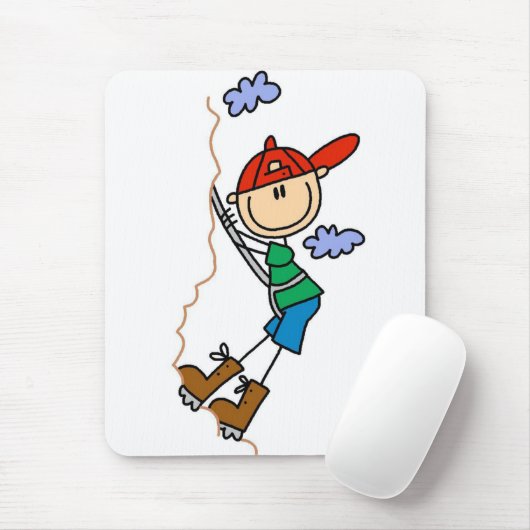 Tapis De Souris Chiffre T-shirts et cadeaux de bâton d'alpinisme (Avec souris)