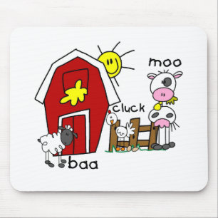 Tapis De Souris Chiffre T-shirts et cadeaux de bâton d'animaux de
