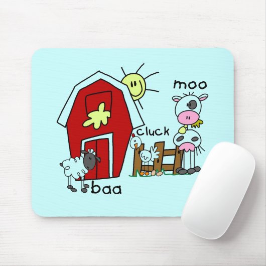 Tapis De Souris Chiffre T-shirts et cadeaux de bâton d'animaux de (Avec souris)