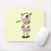 Tapis De Souris Chiffre T-shirts et cadeaux de bâton de vache (Avec souris)