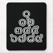 Tapis De Souris Chiffres thaïlandais Pyramide ♦ Script en thaï ♦ (Devant)