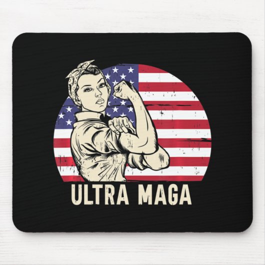 Tapis De Souris Chignon Ultra Maga Décoiffé (Devant)