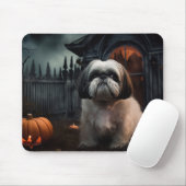 Tapis De Souris Chih Tzu Halloween effraie (Avec souris)
