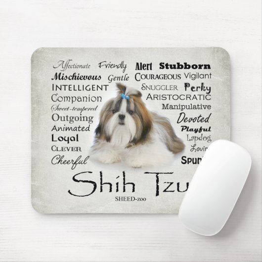 Tapis De Souris Chih Tzu Traits Mousepad (Avec souris)