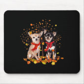 Tapis De Souris Chihuahua Bonjour Automne Chien Feuilles automne T (Devant)