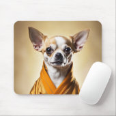 Tapis De Souris Chihuahua bouddhiste (Avec souris)