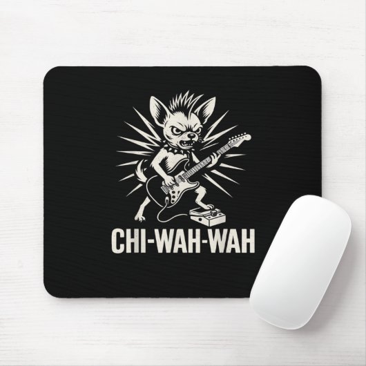 Tapis De Souris Chihuahua Chien Guitariste Wah Pedal Punk Rocker M (Avec souris)