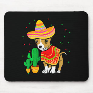 Tapis De Souris Chihuahua Chien Sombrero Cinco De Mayo