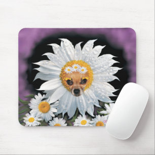 Tapis De Souris Chihuahua Chiot Daisy Blossom Mouse Pad