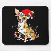 Tapis De Souris Chihuahua Dog Christmas Lights Santa Xmas Pet Dog (Devant)