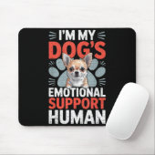 Tapis De Souris Chihuahua Dog Emotional Suprt Human (Avec souris)