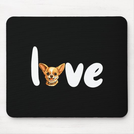 Tapis De Souris Chihuahua Dog Love For Valentines Day (Devant)