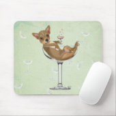 Tapis De Souris Chihuahua en verre de cocktail (Avec souris)