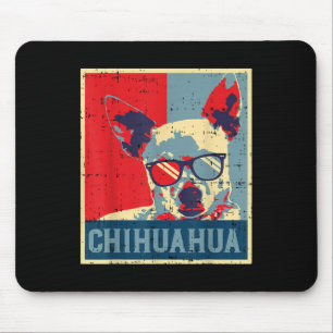 Tapis De Souris Chihuahua Obama Poster Vintage Chiwawa Amoureux de
