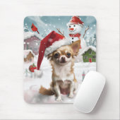 Tapis De Souris Chihuahua Winter Wonderland Christmas Joy (Avec souris)