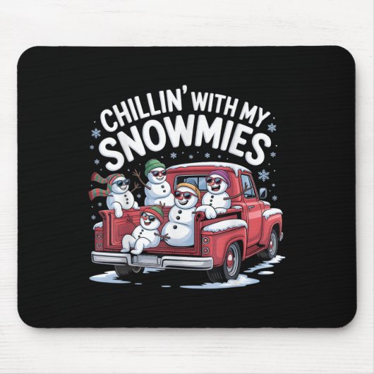 Tapis De Souris Chillat Avec Mes Neiges Coupe Camion Snowman Chris (Devant)