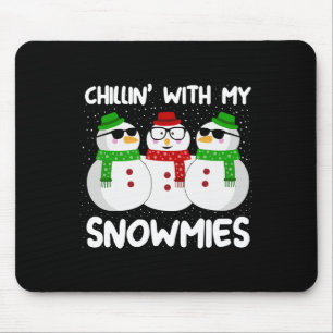 Tapis De Souris Chillère de Noël Snowman Avec Mes Neiges Gi moche