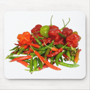 Tapis De Souris Chillies Mouse Mat fraîchement cueilli