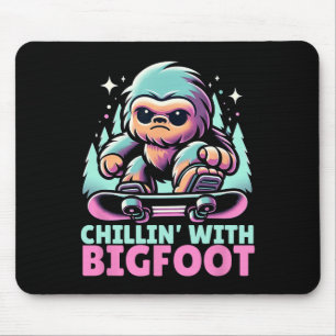 Tapis De Souris Chillin' Avec Bigfoot Alpine Sports D'Hiver Snowbo
