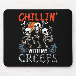 Tapis De Souris Chillin' Avec Mes Creeps Halloween Trois Ske Horre