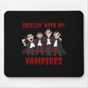 Tapis De Souris Chillin Avec Mes Vampires Halloween Garçons Filles