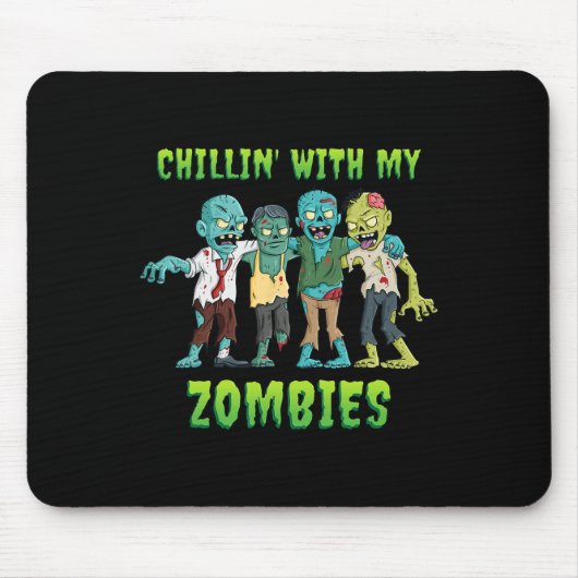Tapis De Souris Chillin Avec Mes Zombies Halloween Garçons Enfants (Devant)