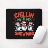 Tapis De Souris Chillin With My Snowmie Funny Christmas Snowman  (Avec souris)