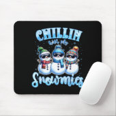 Tapis De Souris Chillin With My Snowmies Funny Snowman Christmas K (Avec souris)