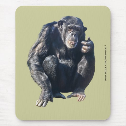 Tapis De Souris Chimpanzé Mousepad (Devant)