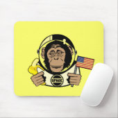 Tapis De Souris Chimpanzé Mousepad de l'espace (Avec souris)