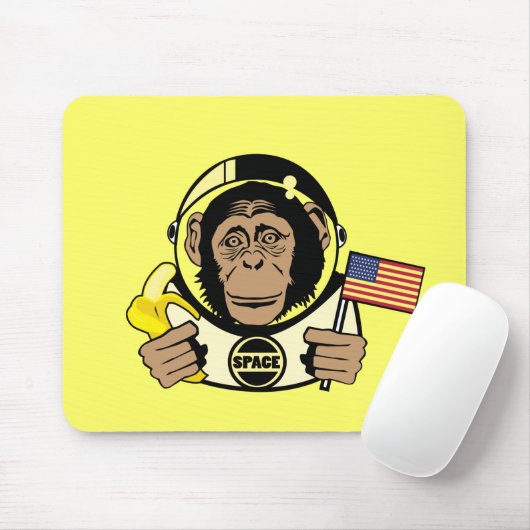 Tapis De Souris Chimpanzé Mousepad de l'espace (Avec souris)