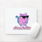 Tapis De Souris Chinchilla rose au néon de Chinchillin (Avec souris)