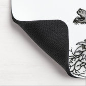 Tapis De Souris Chine Dragon, noir et blanc Design en Tattoostyl (Coin)