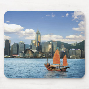 Tapis De Souris Chine; Hong Kong; le port de Victoria; port;A