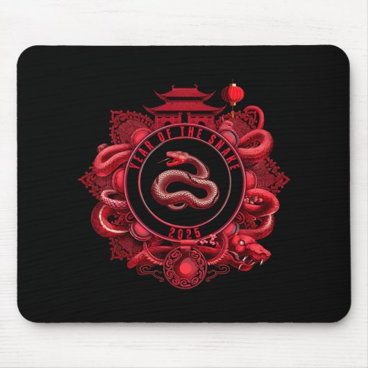 Tapis De Souris Chinese New Year Lunar New Year Of The Snake 2025 (Devant)