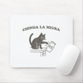 Tapis De Souris Chinga La Migra Immigration Abolish Ice Funny Cat  (Avec souris)